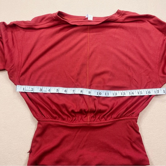 Lululemon Ribbed Long Sleeve Yoga Shirt Modal-Silk Cayenne - Picture 2 of 9